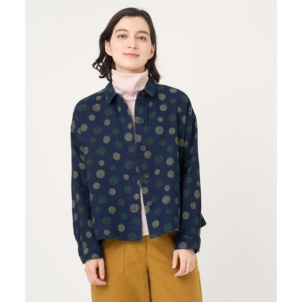 ジャンニ・ロ・ジュディチェ（GIANNI LO GIUDICE）/[洗える]二重織ガーゼドットブラウス