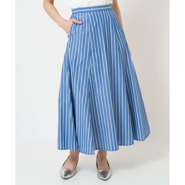 MK ミッシェルクラン（MK MICHEL  ）/【小さいサイズ】ストライプ柄フレアースカート/洗える