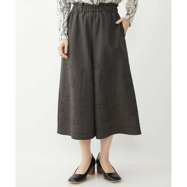 ジャンニ・ロ・ジュディチェ（GIANNI LO GIUDICE）/[セットアップ対応]ステッチ刺繍ワイドクロップドパンツ