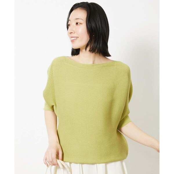 ミッシェルクラン（MICHEL KLEIN）/[小さいサイズ]ホールガーメント(R)ボートネックニット(新色)_1