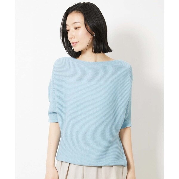 ミッシェルクラン（MICHEL KLEIN）/[小さいサイズ]ホールガーメント(R)ボートネックニット(新色)_2