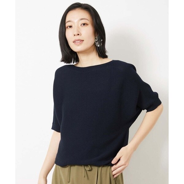 ミッシェルクラン（MICHEL KLEIN）/[小さいサイズ]ホールガーメント(R)ボートネックニット(新色)_3