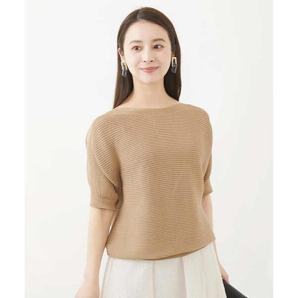 ミッシェルクラン（MICHEL KLEIN）/[小さいサイズ]ホールガーメント(R)ボートネックニット(新色)_5