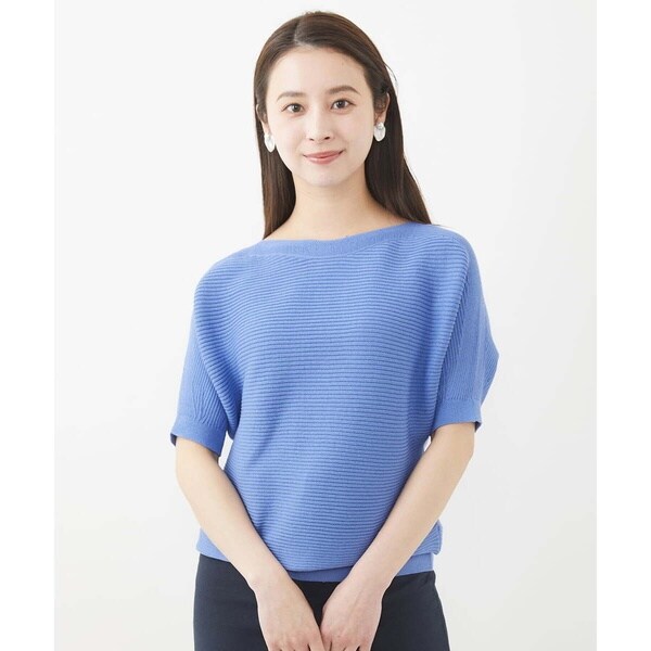 ミッシェルクラン（MICHEL KLEIN）/[小さいサイズ]ホールガーメント(R)ボートネックニット(新色)_8