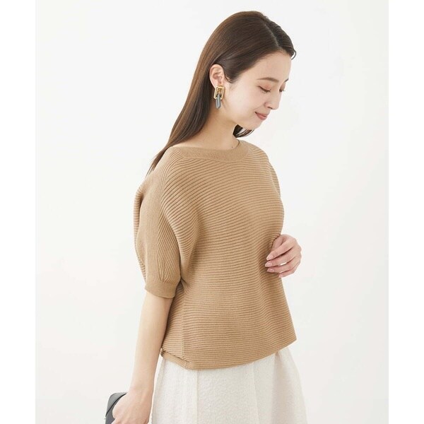 ミッシェルクラン（MICHEL KLEIN）/[小さいサイズ]ホールガーメント(R)ボートネックニット(新色)_9