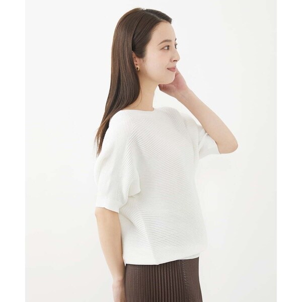 ミッシェルクラン（MICHEL KLEIN）/[小さいサイズ]ホールガーメント(R)ボートネックニット(新色)_12