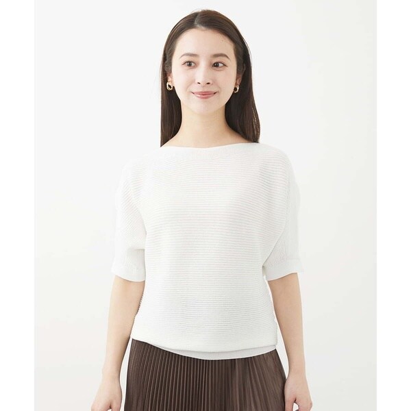 ミッシェルクラン（MICHEL KLEIN）/[小さいサイズ]ホールガーメント(R)ボートネックニット(新色)_13