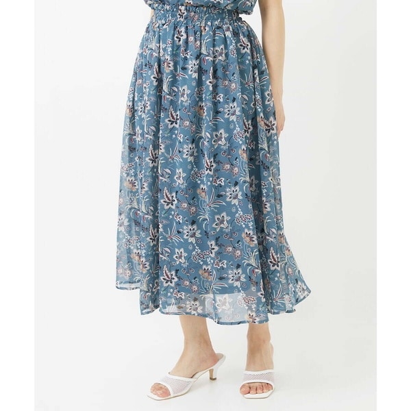 MK ミッシェルクラン（MK MICHEL KLEIN ）/【小さいサイズ】ボヘミアンプリントスカート/丈の長さが選べる/セットアップ対応/洗えるの通販は