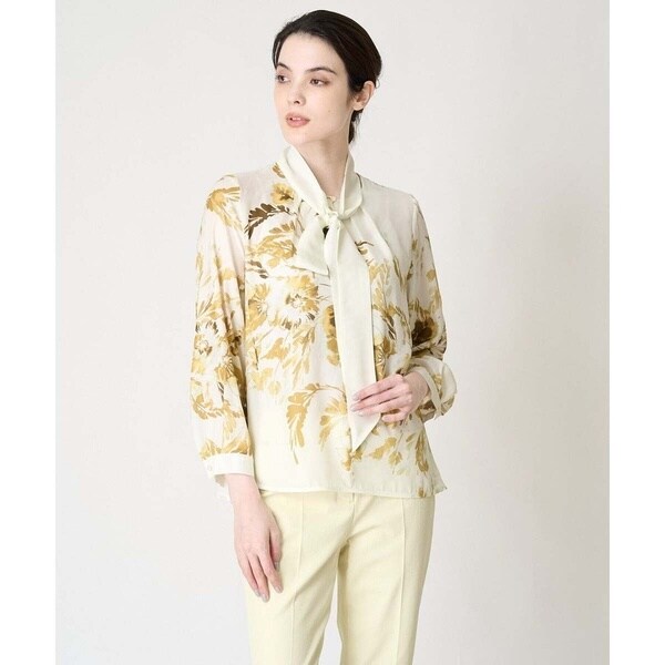 クリスチャンオジャール（christianaujard）/ボウタイ付ウォーターアートフラワーブラウス