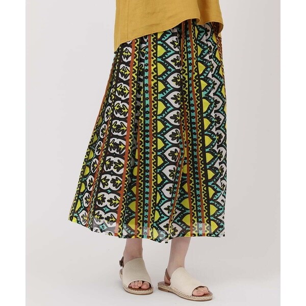 ヒロコビス（hirokobis）/【小さいサイズ】エスニックプリントデザインフレアスカート