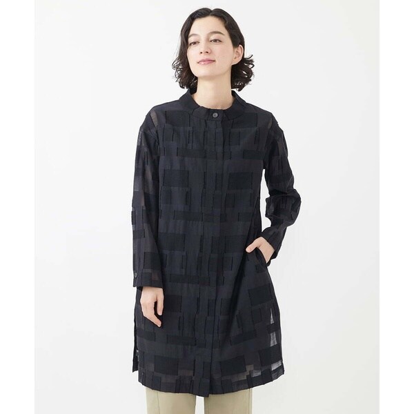 ジャンニ・ロ・ジュディチェ（GIANNI LO GIUDICE）/スクエアカットジャガードロングブラウス