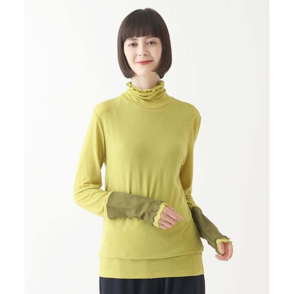 ヒロコビス（hirokobis）/【小さいサイズ】配色チュールハイネックプルオーバー /洗える