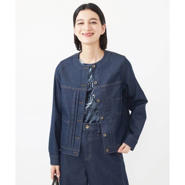 ジョルジュ・レッシュ（ES RECH）/ノーカラーデニムブルゾン