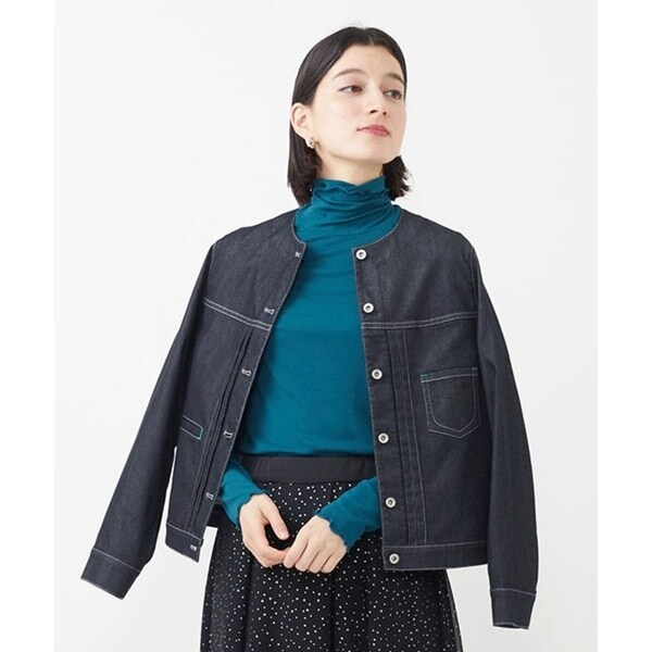 ジョルジュ・レッシュ（GEORGES RECH）/ノーカラーデニムブルゾンの