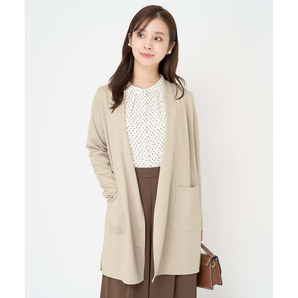 MK ミッシェルクラン（MK MICHEL  ）/【小さいサイズ】シルケットリバー着流しカーディガン/洗える