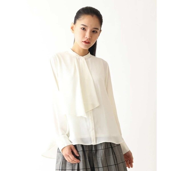 ヒロコビス（hirokobis）/【小さいサイズ】フロントケープデザインブラウス /洗濯機で洗える