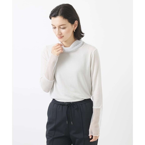 ジョルジュ・レッシュ（GEORGES RECH）/カシミヤ混チュールオフタートルカットソー