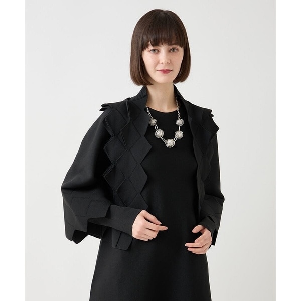 ヒロコビス（hirokobis）/【小さいサイズ】立体モチーフショートカーディガン