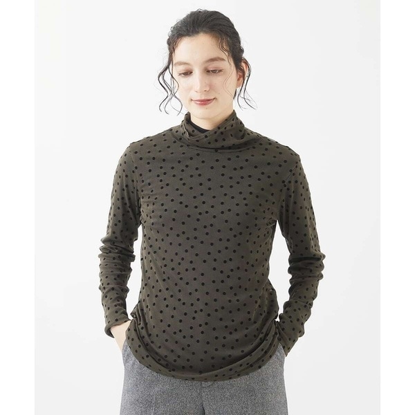 ジョルジュ・レッシュ（ES RECH）/チュールドットフロッキーハイネックプルオーバー