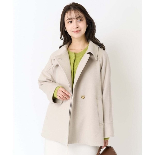 MK ミッシェルクラン（MK MICHEL  ）/【小さいサイズ】Super100sウール2wayカラーミディーコート