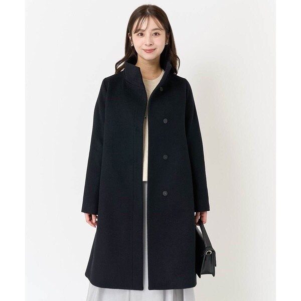 MK ミッシェルクラン（MK MICHEL  ）/【小さいサイズ】Super100sウールスタンドカラーコート