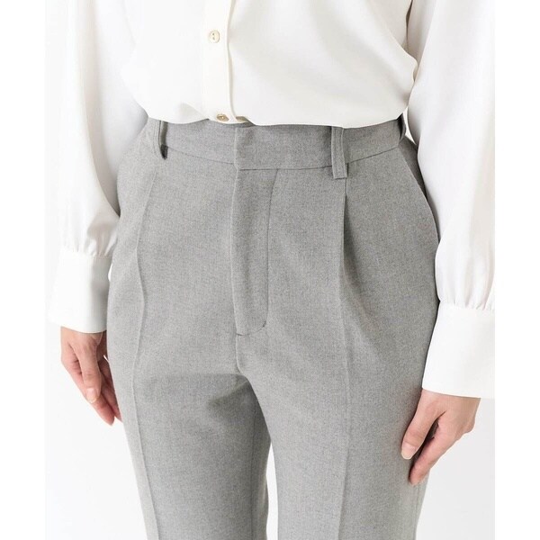 MK ミッシェルクラン（MK MICHEL  ）/【小さいサイズ】ツイード調両面起毛テーパードパンツ/洗える MK ミッシェルクラン（MK MICHEL KLEIN ）/【小さいサイズ】ツイード調