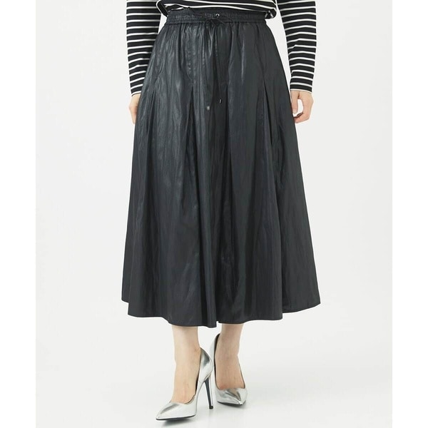 ジョルジュ・レッシュ（ES RECH）/[日本製]エコソフトレザーギャザースカート