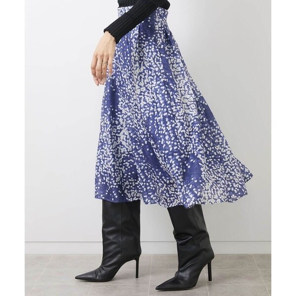 ミッシェルクラン（MICHEL ）/[小さいサイズ]ランダムドットジャカードスカート（オリジナルプリント）