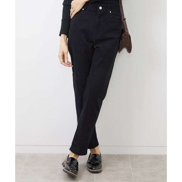 ミッシェルクラン（MICHEL ）/[小さいサイズ]裏起毛ストレッチスリムパンツ(ブラック)