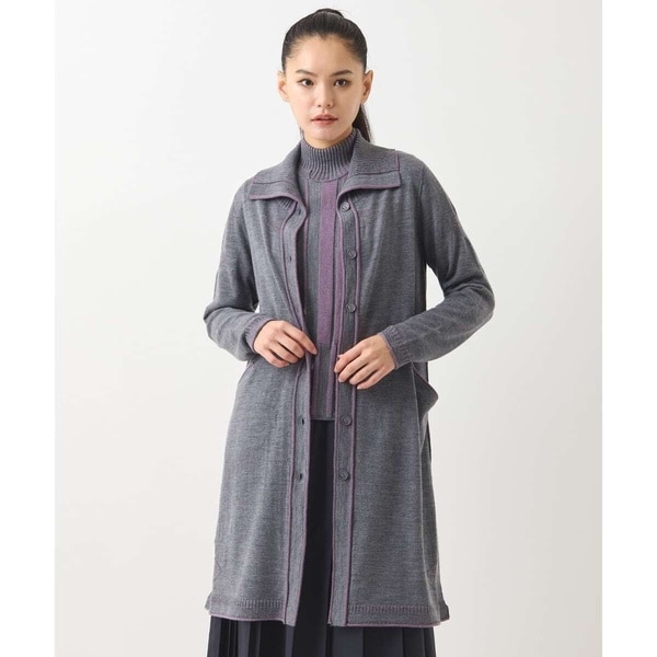 ヒロコビス（hirokobis）/【小さいサイズ/アンサンブル対応】プレーティングリブニットカーディガン