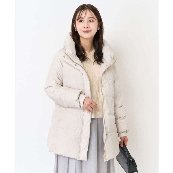 MK ミッシェルクラン（MK MICHEL KLEIN ）/【小さいサイズ】ベーシックタフタミドルダウンコート_1