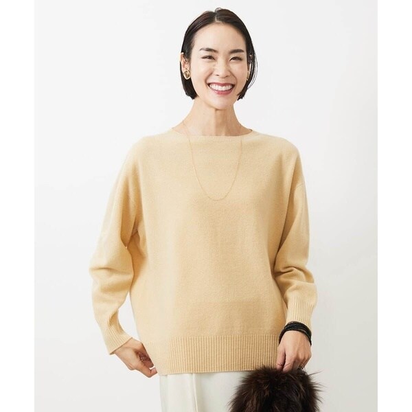ミッシェルクラン（MICHEL KLEIN）/[小さいサイズ]ホールガーメント(R)サイドスリットデザインニット(定番素材)_9