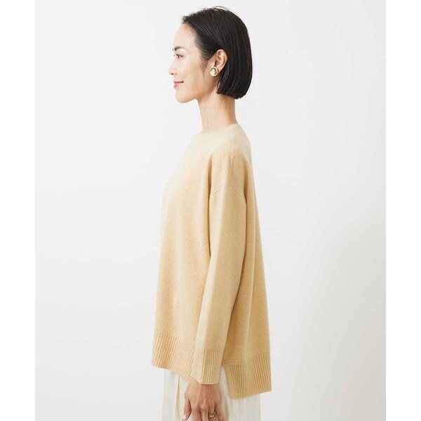 ミッシェルクラン（MICHEL KLEIN）/[小さいサイズ]ホールガーメント(R)サイドスリットデザインニット(定番素材)_12