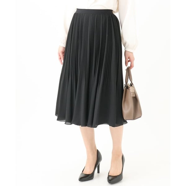 MK ミッシェルクラン（MK MICHEL  ）/【小さいサイズ】リバーシブルシフォンプリーツスカート/丈の長さが選べる/洗える