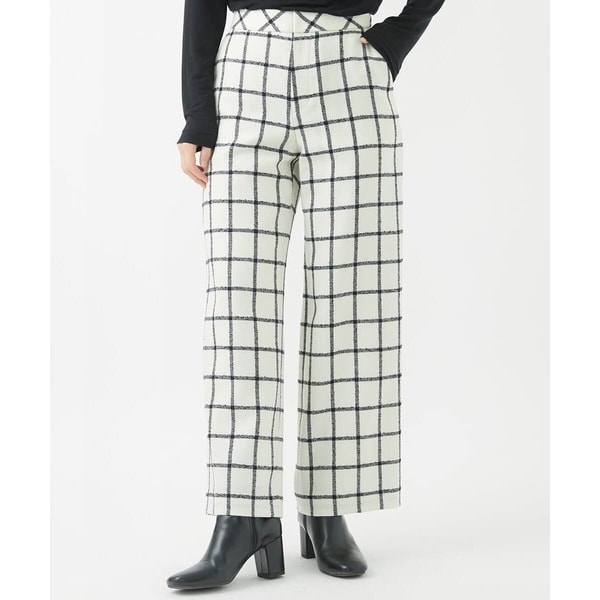 ジョルジュ・レッシュ（ES RECH）/[日本製]ウィンドペンチェックワイドストレートパンツ