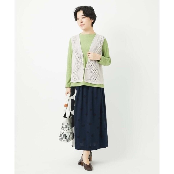 ジャンニ・ロ・ジュディチェ（GIANNI LO GIUDICE）/[日本製]ウール混ドットジャガードスカート_15