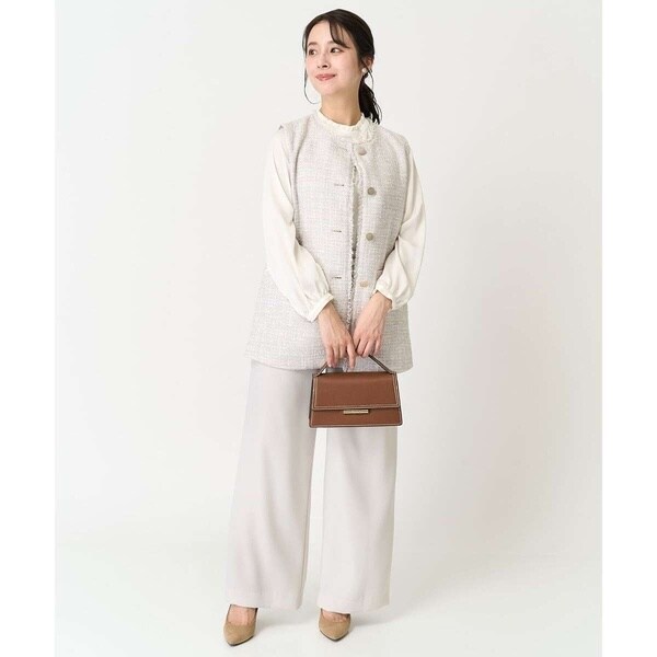 MK ミッシェルクラン（MK MICHEL KLEIN ）/【小さいサイズ】ファンシーツイードジレ/洗える_17