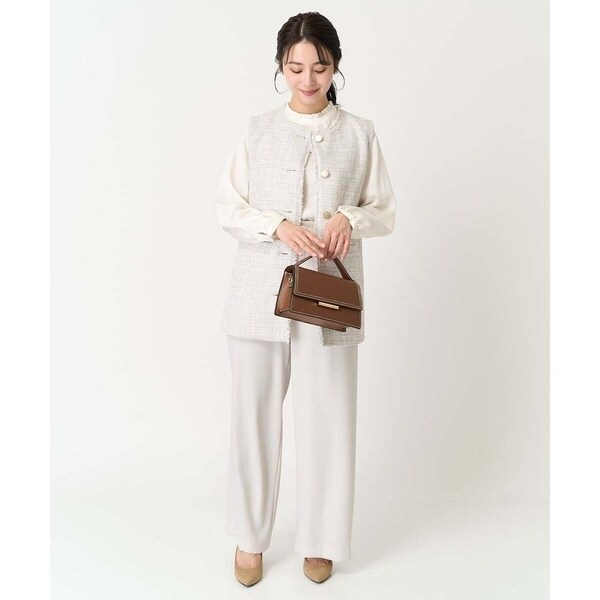MK ミッシェルクラン（MK MICHEL KLEIN ）/【小さいサイズ】ファンシーツイードジレ/洗える_18
