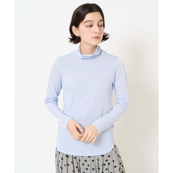 ジョルジュ・レッシュ（ES RECH）/[日本製]シャイニー天竺シアーハイネックカットソー