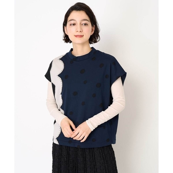 ジャンニ・ロ・ジュディチェ（GIANNI LO GIUDICE）/[日本製]ウール混ドットジャガードカットソー