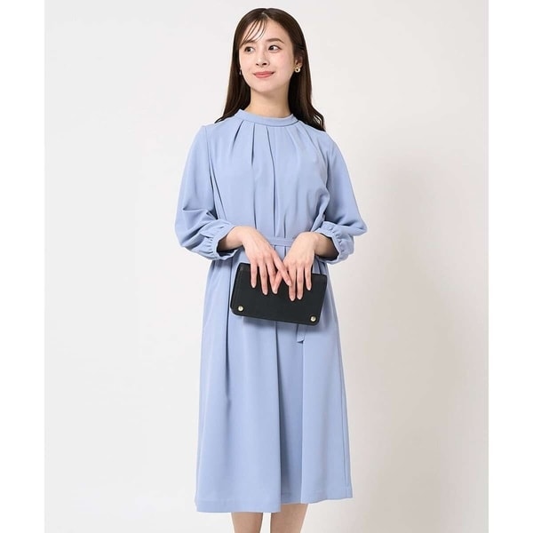 MK ミッシェルクラン（MK MICHEL  ）/【小さいサイズ】ウエストベルト付きサックワンピース/洗える