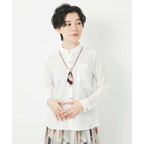 ジャンニ・ロ・ジュディチェ（GIANNI LO GIUDICE）/[日本製]シャーリングシャンブレーブラウス