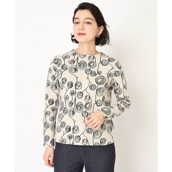 ジャンニ・ロ・ジュディチェ（GIANNI LO GIUDICE）/[日本製]ラインフラワージャガードカットソー