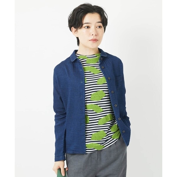 ジャンニ・ロ・ジュディチェ（GIANNI LO GIUDICE）/二重織ガーゼデニムブラウス