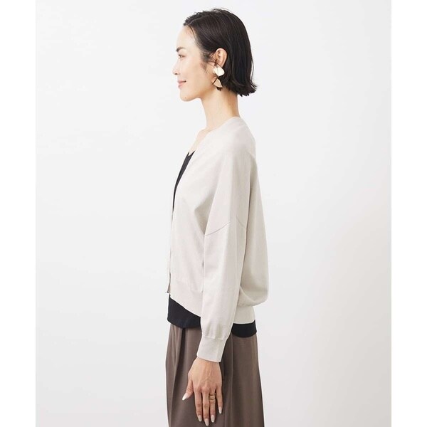 ミッシェルクラン（MICHEL KLEIN）/[小さいサイズ]ホールガーメント（R）Vネックカーディガン_11