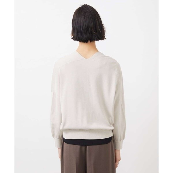 ミッシェルクラン（MICHEL KLEIN）/[小さいサイズ]ホールガーメント（R）Vネックカーディガン_12