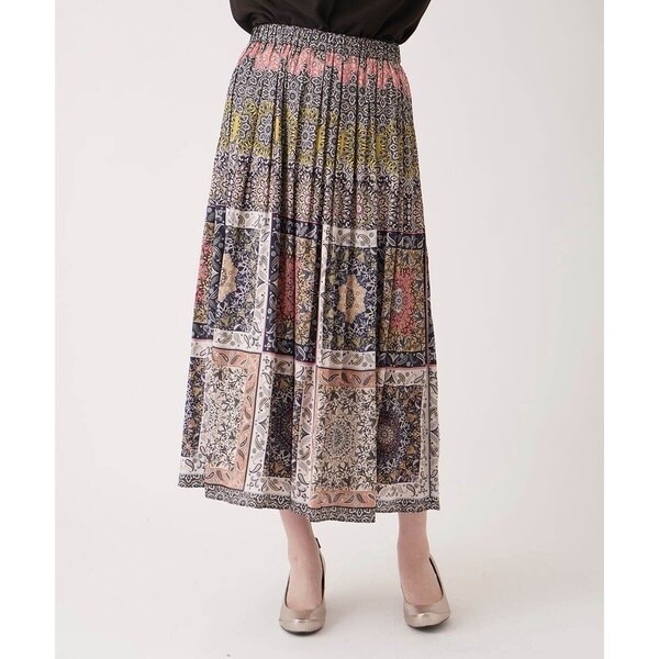 ヒロコビス（hirokobis）/【小さいサイズ】ヴィンテージ風総柄フレアスカート
