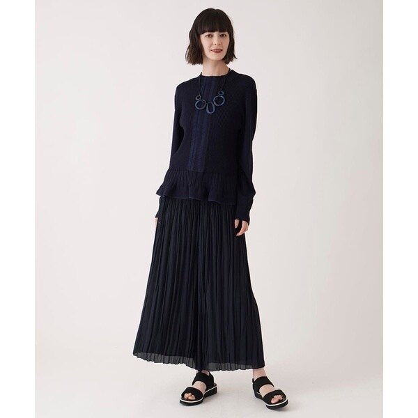 HIROKO BIS / ヒロコビス 異素材ジョイントニットスカート HIROKO BIS