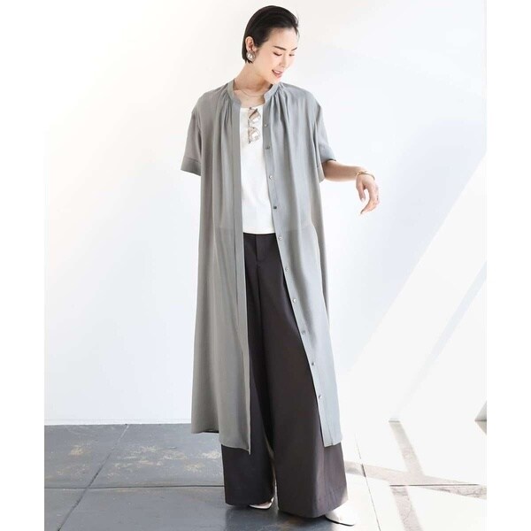 ミッシェルクラン（MICHEL KLEIN）/[小さいサイズ]3WAYロングシャツワンピース_1