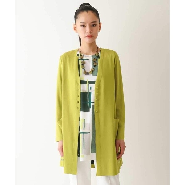 ヒロコビス（hirokobis）/【小さいサイズ/接触冷感】シアーボーダーアクセントニットカーディガン